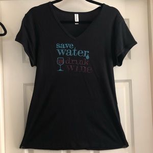 Save water, drink wine T-shirt